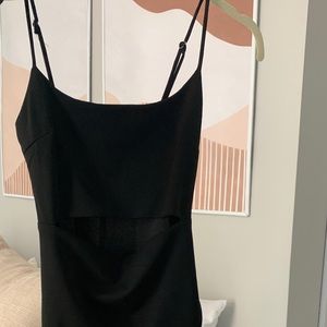 Black Lulu's Front Cut Out Dress